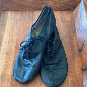 Black Leather Jazz Dance Shoes